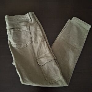 Buffalo David Bitton Olive High Rise Cargo Pants